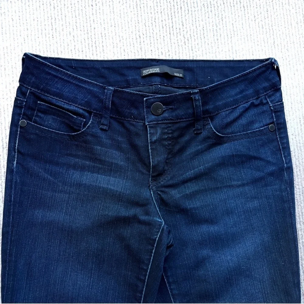Serfontaine low rise skinny jean dark wash cigarette leg stretch Euphoria sz 25